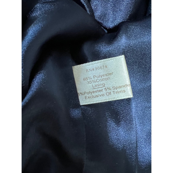 Boston Proper Blue and White Striped Blazer Jacket Size 2 - Picture 6 of 7